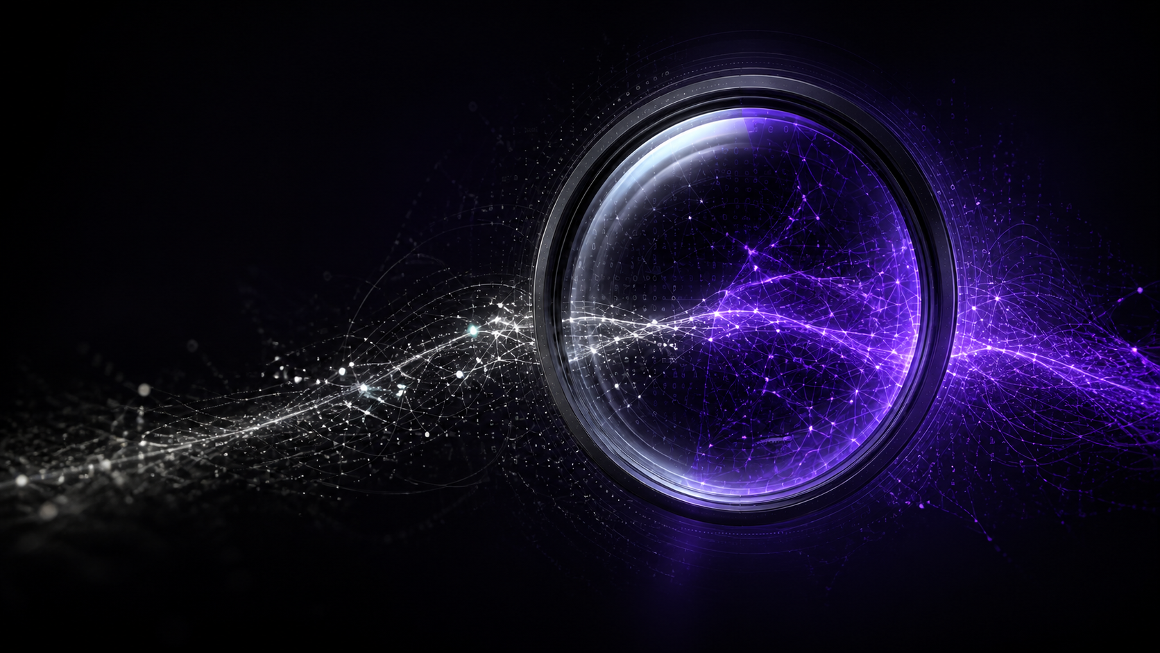 Evidence passes through a refractive lens and emerges as a post-quantum cryptographic lattice.